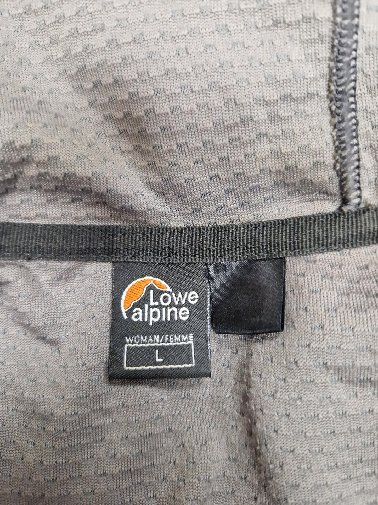 Lowe Alpine Ladies Fleece in Grey with a Lime Piping - Size Large