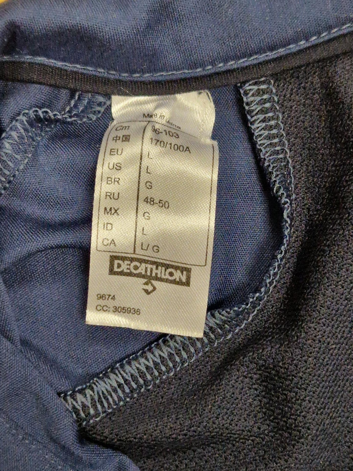 Decathlon Ladies T-Shirt in Navy Blue - Size Large