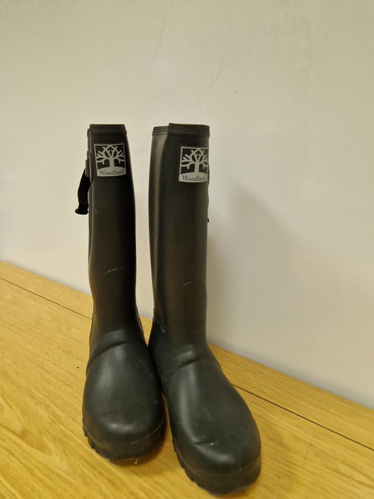 Woodland Ladies Wellington Boot in Slate Grey - Size 5
